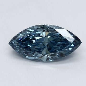 High Quality Marquise Shape 1.55 CT Fancy Vivid Blue Color VS2 Clarity Lab grown Diamond For her Ring