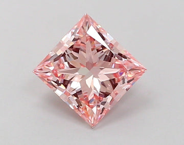 Unique 1.02 CT Princess Shape Fancy Intense Pink Color VVS2 Clarity Lab Grown Diamond For Sweet Light