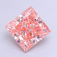 Shiny Princess Shape 1.31 CT Fancy Intense Pink Color VS1 Clarity Moissanite Diamond For Surprise Ring