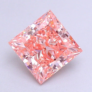 Shiny Princess Shape 1.31 CT Fancy Intense Pink Color VS1 Clarity Moissanite Diamond For Surprise Ring