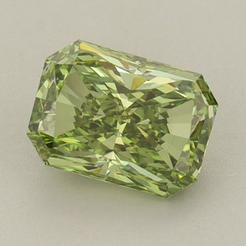 Brilliant Radiant Shape Fancy Vivid Green Color 1.10 CT VS1 Clarity Moissanite Diamond For Special one Ring