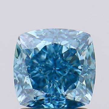 Premium 1.83 CT Cushion Shape Fancy Vivid Blue Color VS2 Clarity Moissanite Diamond For Birthday Ring