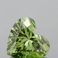 Excellent Of 0.96 CT Heart Shape Fancy Vivid Green Color VS1 Clarity Moissanite Diamond For Gift