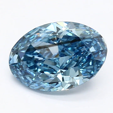 Hot Selling VVS2 Clarity 1.12 CT Oval Shape Fancy Vivid Blue Color Moissanite Diamond For Engagement Ring