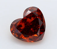 Ultimate 0.50 CT Heart Shape Fancy Deep Orange Color VS1 Clarity Moissanite Diamond For Propose Ring