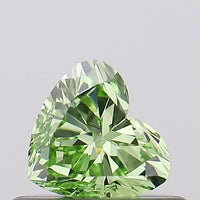 Fantastic Fancy Vivid Green Color 0.31 CT Heart Shape VS1 Clarity Moissanite Diamond For Cocktail Ring