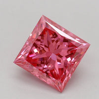 Stylish Princess Shape Fancy Vivid Pink Color 1.05 CT VS1 Clarity Moissanite Diamond For Wedding Ring