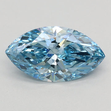 Luxury VVS2 Clarity Marquise Shape 1.09 CT Fancy Vivid Blue Color Moissanite Diamond For Birthday Ring