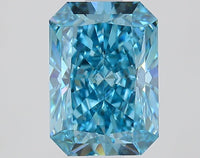 Excellent 1.58 CT Radiant Shape Fancy Vivid Blue Color VS1 Clarity Lab Grown Diamond For One Touch