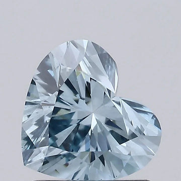 Excellent Of 1.23 CT Heart Shape Fancy Vivid Blue Color VS2 Clarity Moissanite Diamond For Same Sky