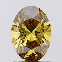 Minimalist 1.00 CT Oval Shape Fancy Dark Yellow Color VS1 Clarity Moissanite Diamond For Propose Ring