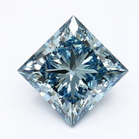 Timeless Princess Shape 1.17 CT Fancy Vivid Blue Color VS1 Clarity Lab grown Diamond For Cocktail Ring