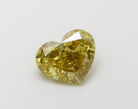 Perfect Heart Shape 0.60 CT Fancy Vivid Yellow Color VS1 Clarity Moissanite Diamond For her Ring