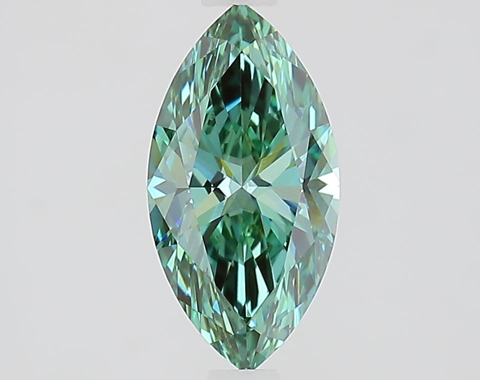 Bright Fancy Vivid Green Color VVS2 Clarity 1.22 CT Marquise Shape Moissanite Diamond For Birthday Ring