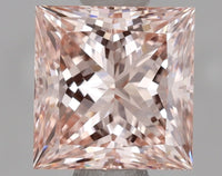 Luxury 1.20 CT Princess Shape Fancy Intense Pink Color VVS2 Clarity Lab Grown Diamond For Still Flame