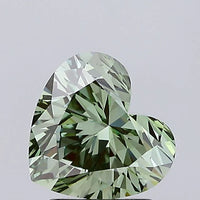 Timeless Of 1.69 CT Heart Shape Fancy Vivid Green Color VS2 Clarity Moissanite Diamond For Calm Steps