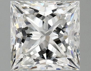 Sustainable 2.10 CT Princess Shape F Color VS2 Clarity Lab Grown Diamond For Long After