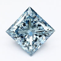 Ultimate 1.40 CT VS1 Clarity Princess Shape Fancy Vivid Blue Color Lab grown Diamond For Engagement Ring