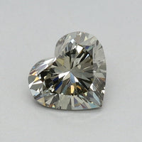 Minimalist Fancy Light Gray Green Color VS1 Clarity 0.35 CT Heart Shape Moissanite Diamond For Gift Ring