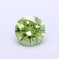 Elegant choice 1.01 CT Round Shape Fancy Vivid Green Color VS2 Clarity Lab Grown Diamond For Her Gaze