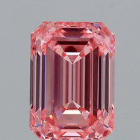 Minimalist 2.03 CT Emerald Shape Fancy Vivid Pink Color VS1 Clarity Moissanite Diamond For Wedding Ring