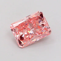 Custom Luxury 1.26 CT Radiant Shape Fancy Vivid Pink Color VS2 Clarity Moissanite Diamond For Gift Ring