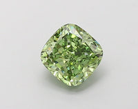 Luxurious 1.01 CT Cushion Shape Fancy Vivid Green Color VS1 Clarity Moissanite Diamond For Custom Ring