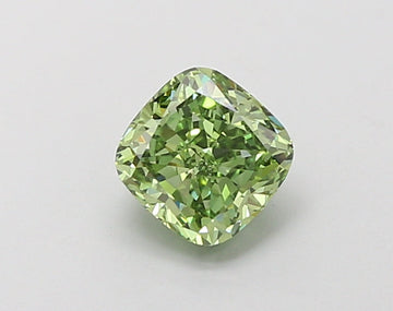 Luxurious 1.01 CT Cushion Shape Fancy Vivid Green Color VS1 Clarity Moissanite Diamond For Custom Ring