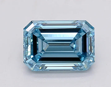 Trendy Of 0.99 CT Emerald Shape Fancy Vivid Blue Color VS2 Clarity Moissanite Diamond For Endless Ease