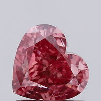 Elegant Of 1.02 CT Heart Shape Fancy Vivid Pink Color VS2 Clarity Lab Grown Diamond For Soft Turns
