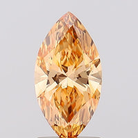 Luxury Of 1.02 CT Marquise Shape Fancy Intense Orangy Yellow Color VS2 Clarity Lab Grown Diamond For Held Breath