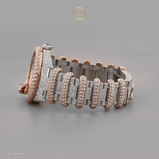 Unique Iced Out Natural Diamond Watch Luxury Edition by Ivevar
