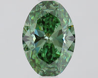 Trendy Of 0.97 CT Oval Shape Fancy Vivid Green Yellow Color VS1 Clarity Lab Grown Diamond For Cocktail Shine