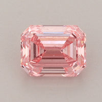 Top Quality Of 0.97 CT Emerald Shape Fancy Vivid Pink Color VS2 Clarity Lab Grown Diamond For Warm Dusk