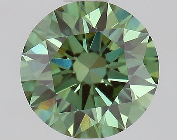 Elegant 1.06 CT Round Shape Fancy Vivid Green Color VS1 Clarity Moissanite Diamond For Custom Ring