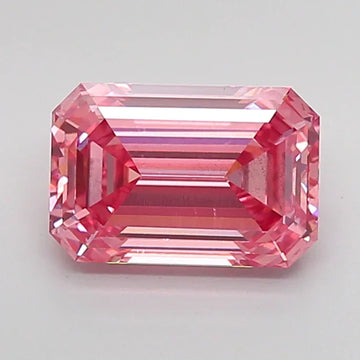Latest Of 2.05 CT Emerald Shape Fancy Vivid Pink Color VS2 Clarity Moissanite Diamond For Clear Path