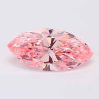 Elegant Of 3.03 CT Marquise Shape Fancy Vivid Pink Color VS2 Clarity Lab Grown Diamond For Soft Pull