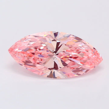 Elegant Of 3.03 CT Marquise Shape Fancy Vivid Pink Color VS2 Clarity Lab Grown Diamond For Soft Pull