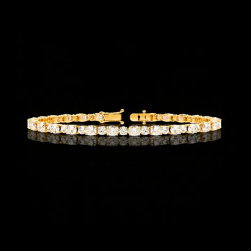 10 TCW Tennis Bracelet Adorned with Brilliant Lab Grown Oval & Round Cut Diamonds for Luxurious Look By Ivevar