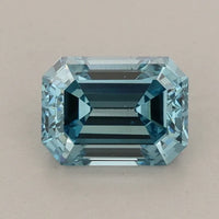 Experience Luxury Of 0.93 CT Emerald Shape Fancy Vivid Blue Color VS2 Clarity Moissanite Diamond For New Song