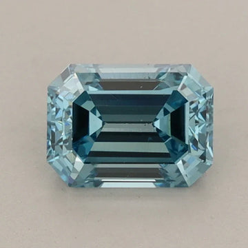 Experience Luxury Of 0.93 CT Emerald Shape Fancy Vivid Blue Color VS2 Clarity Moissanite Diamond For New Song
