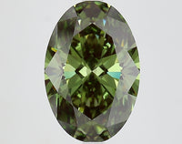Ultimate 4.16 CT Oval Shape Fancy Vivid Green Clarity Color VS1 Clarity Lab grown Diamond For Birthday Ring