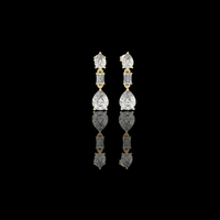 3.60 CT Regal Collection Moissanite Pear Diamond Drop Earrings New Trending Statement Jewelry