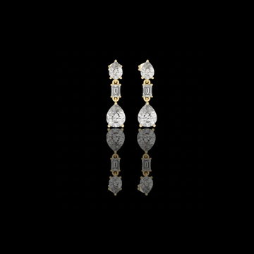 3.60 CT Regal Collection Moissanite Pear Diamond Drop Earrings New Trending Statement Jewelry