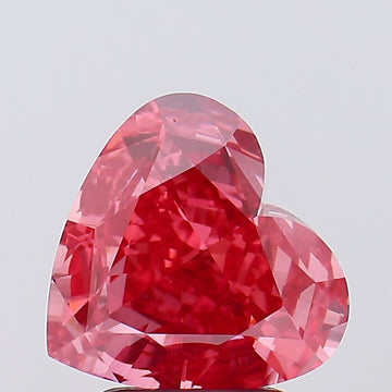 Elegant Of 3.01 CT Heart Shape Fancy Vivid Pink Color VS2 Clarity Lab Grown Diamond For Sweet Light