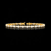 10 TCW Tennis Bracelet Adorned with Brilliant Moissanite Oval & Round Cut Diamonds for Luxurious Look By Ivevar