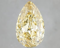 Affordable 4.01 CT Pear Shape Fancy Vivid Yellow Color VS1 Clarity Moissanite Diamond For Someone Ring