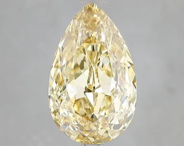 Affordable 4.01 CT Pear Shape Fancy Vivid Yellow Color VS1 Clarity Moissanite Diamond For Someone Ring