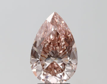 Trendy 5.00 CT Pear Shape Fancy Intense Brownish Pink Color VVS2 Clarity Lab grown Diamond For Anniversary Ring