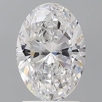 Elegant 2.09 CT Oval Shape D Color VVS2 Clarity Lab grown Diamond For Custom Ring